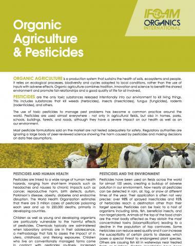Organic Agriculture and Pesticides