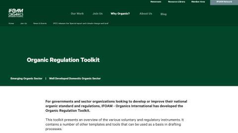 Organic Regulation Toolkit