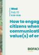 Engaging citizens when communicating organic